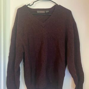 Vintage Courtenay 100% Lamb’s Wool Maroon Sweater Size XL Unisex